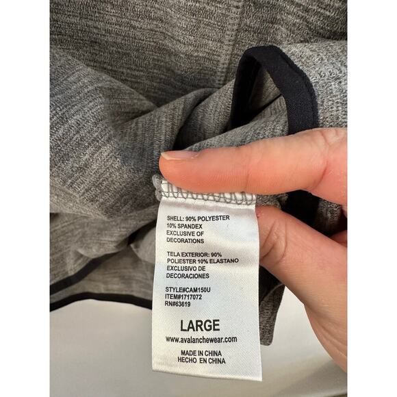 Avalanche Men's 1/4 Zip Fleece Pullover Sweatshirt Gray Large Gorpcore Layering - Picture 6 of 8